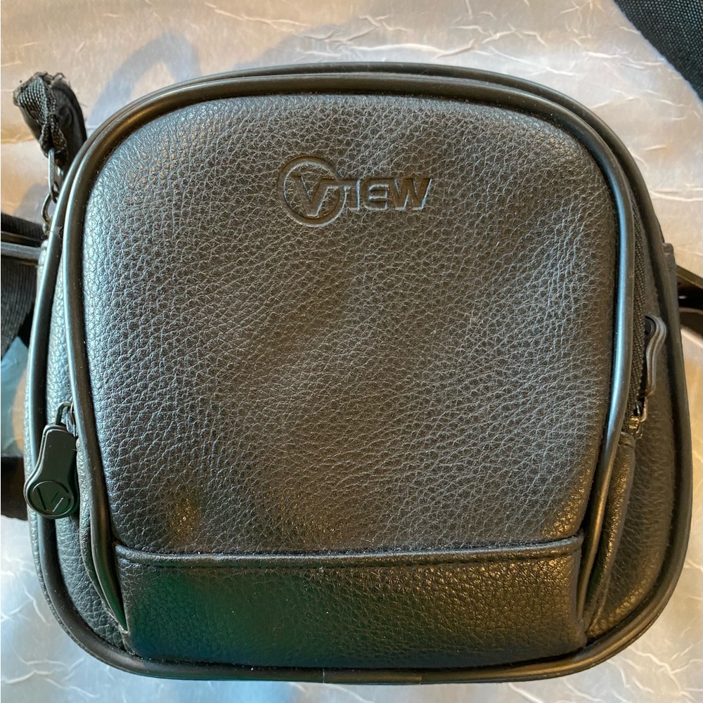 View Black Leather PaddedCamera Bag with Durable Construction and Compact Design